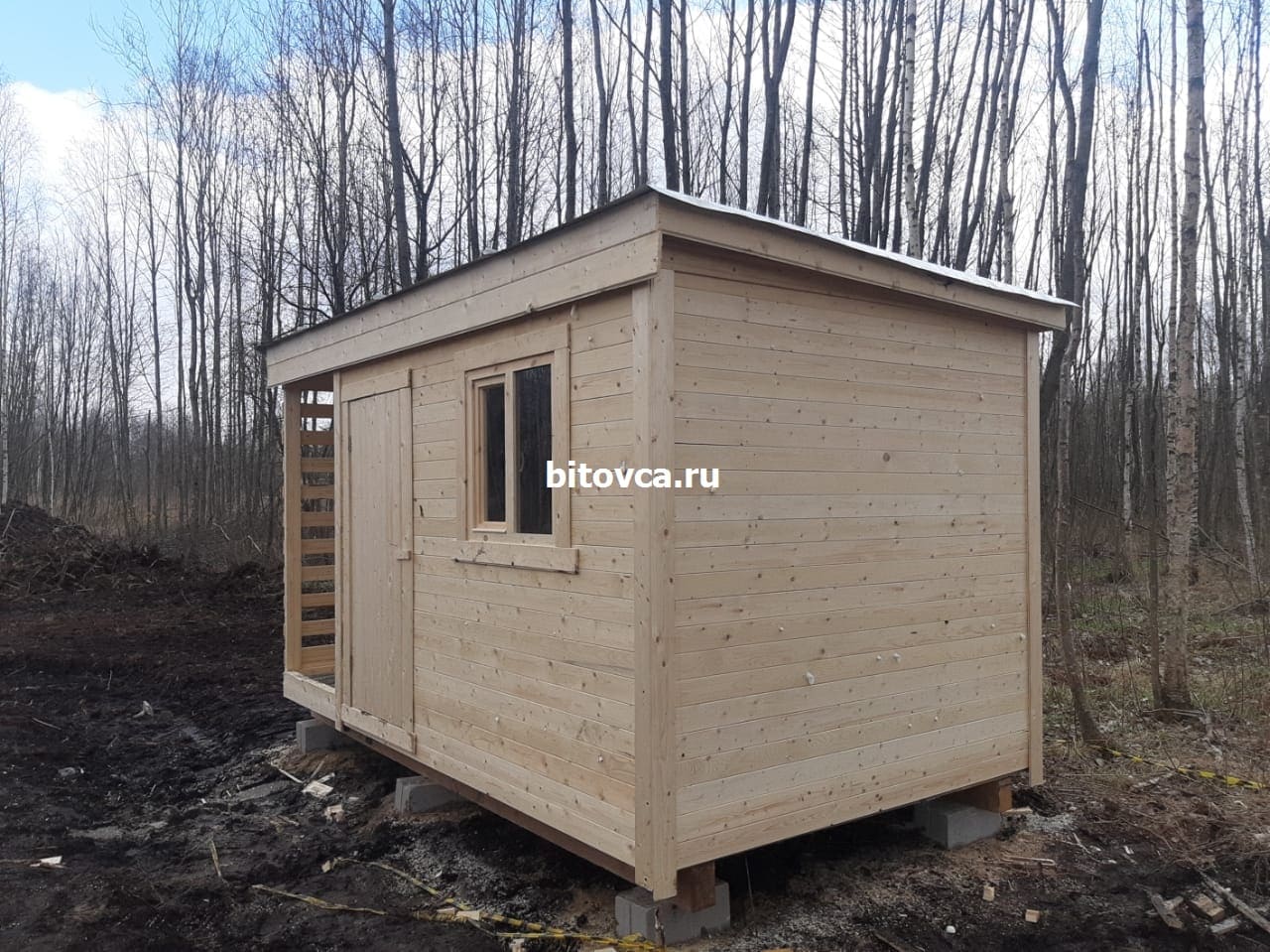 вагонка сорт С обшивка бытовки снаружи фото